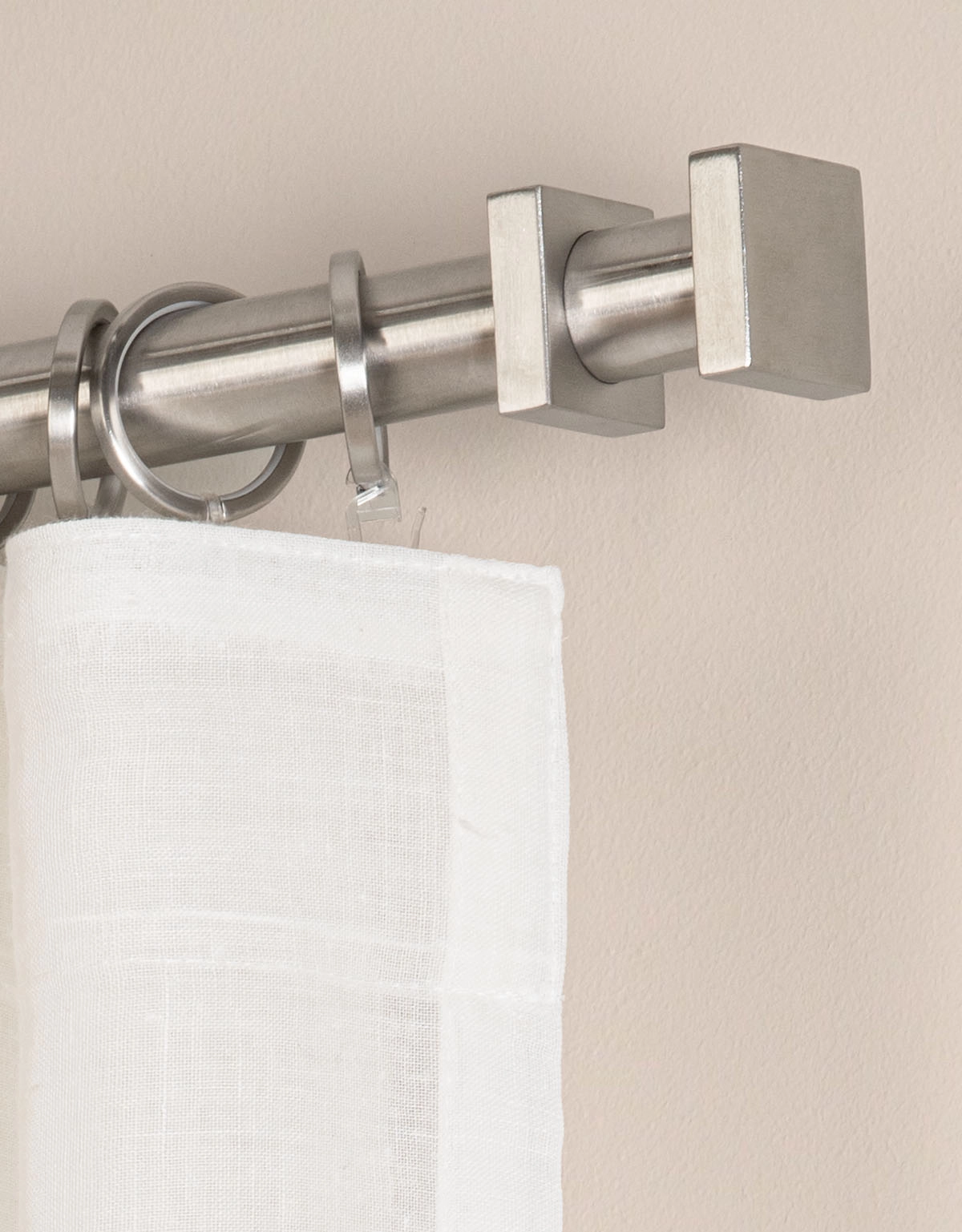 Ändknopp Square i rostfritt stål