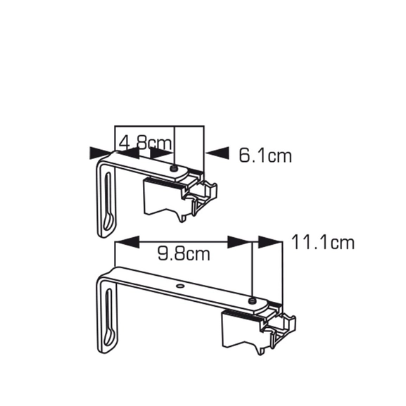 angle bracket for Alex curtain rail Hasta