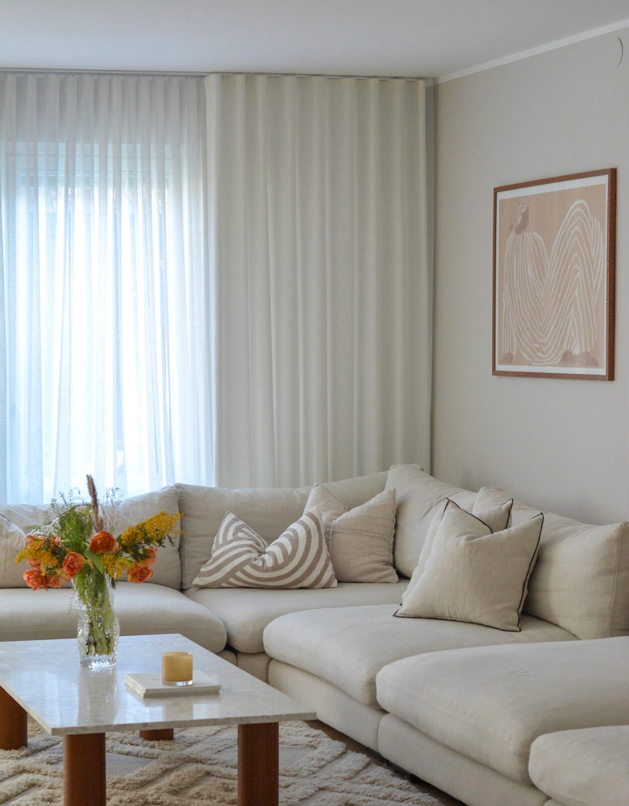 Gardin Lina varmvit i vardagsrum