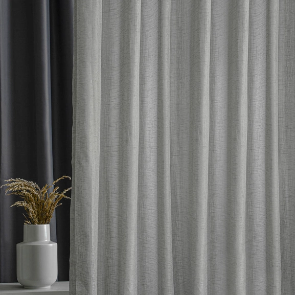 Curtain Skimra, grey, extra long & wide