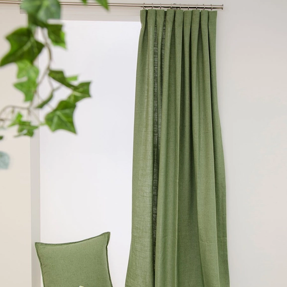 lina curtain green grönska pillowcase