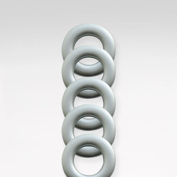 Öljetter i plast, silver, 10 st