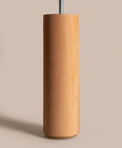 Runt sängben i oljad bok, höjd 30 cm