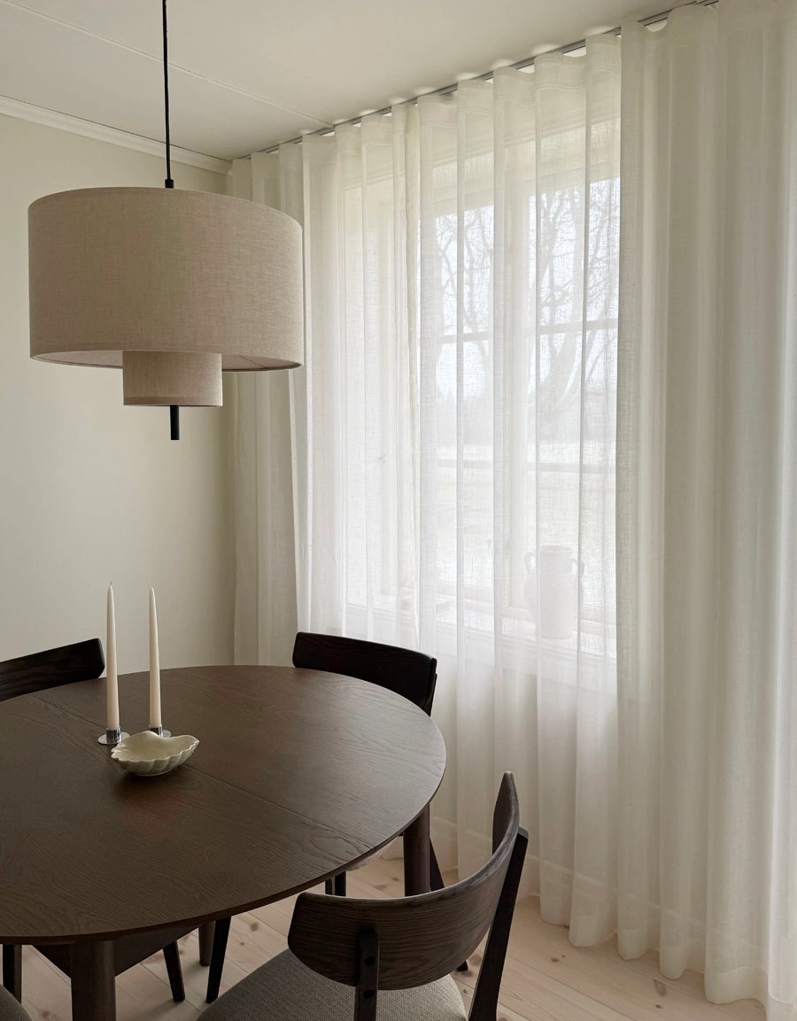 Måttillverkade gardin Saga, vit