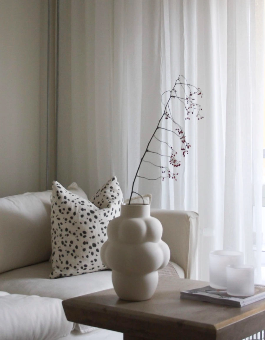 Curtain SKIMRA, white, extra long & wide
