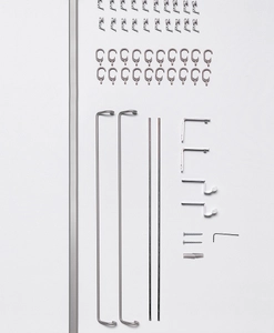 Gardinstång Modena, allt som ingår i förpackningen