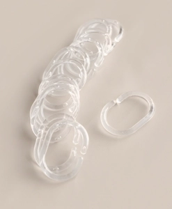 Transparenta duschdraperiringar