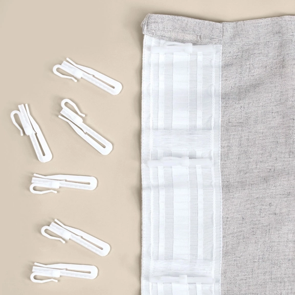 Vit justerbar gardinkrok