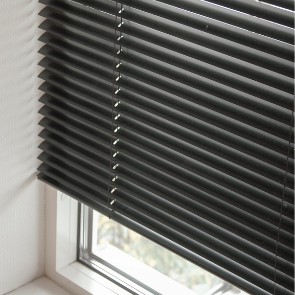 Venetian blind aluminum black Hasta
