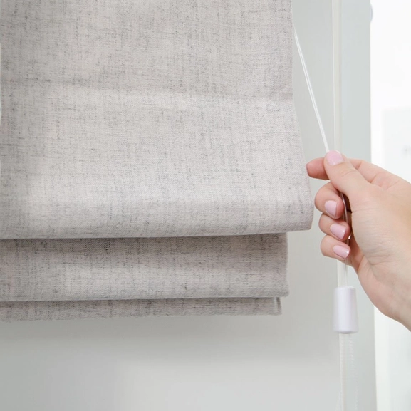 Lina pull-up curtain gray Hasta