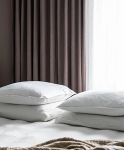 Made-to-measure curtain LINA, brown