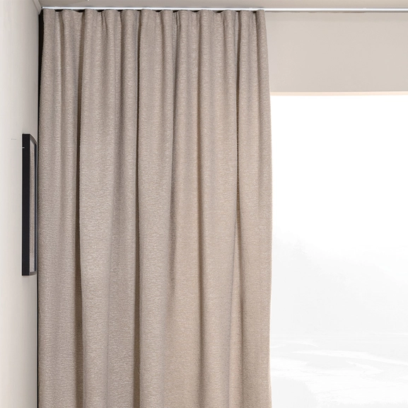 Bouclegardin i taupe