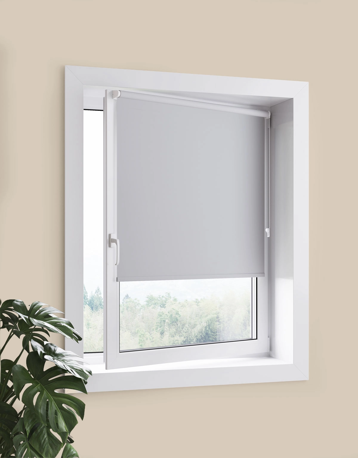 Multifix-rullgardin-vit