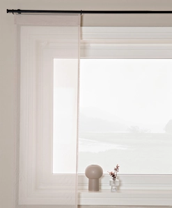 Beige transparent panelgardin