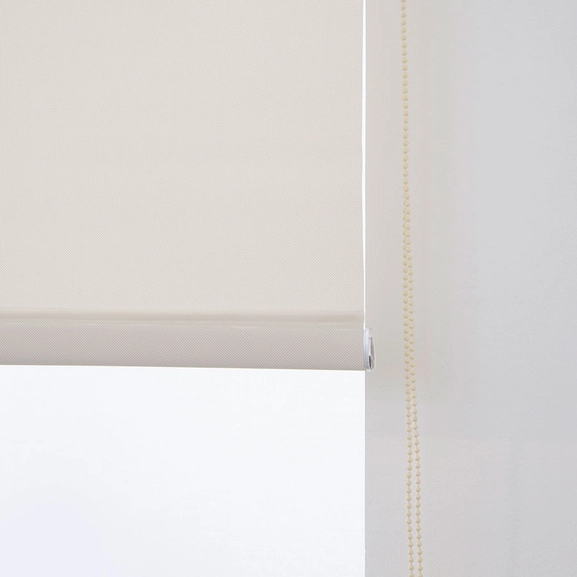 Screen roller blind beige bottom bar