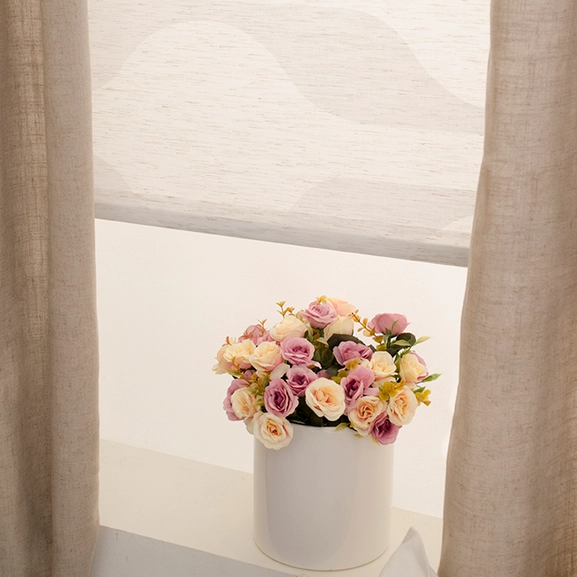 Rullgardin vit, måttillverkad, Hasta