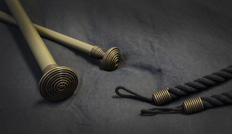 Balder antikmässing rustika gardintillbehör