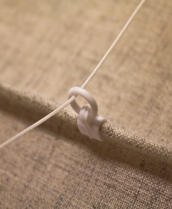 Hissgardinsring med barnsäkerhetsfunktion, vit plast