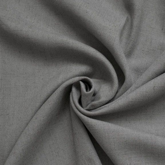 Närbild på gardinväv Lina, mörkgrå