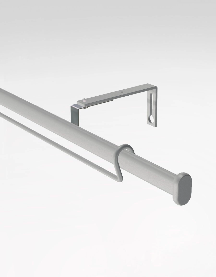 Panelset med stång och panelhängare i silver