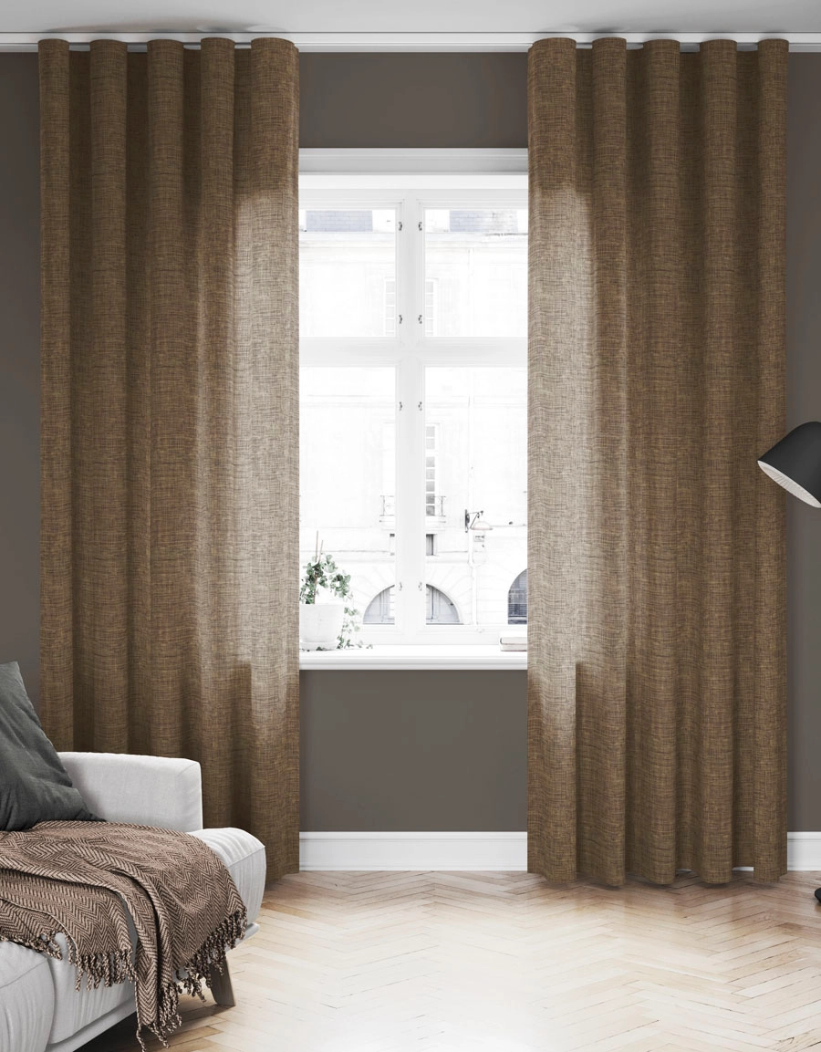 Made-to-measure curtain CLOUD, brown