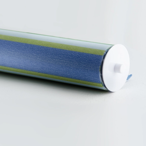 Rullgardin Stripe, blå/grön, måttillverkad