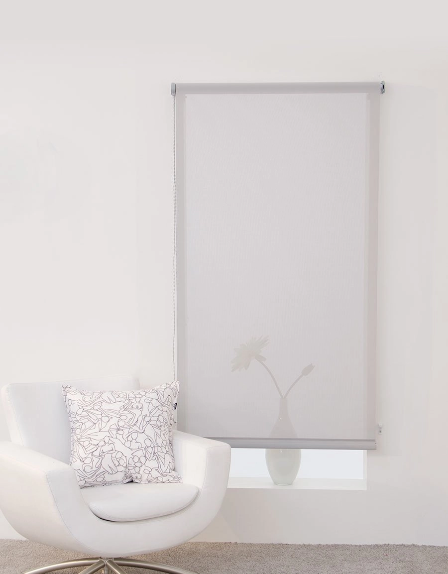 Screen roller blind light gray