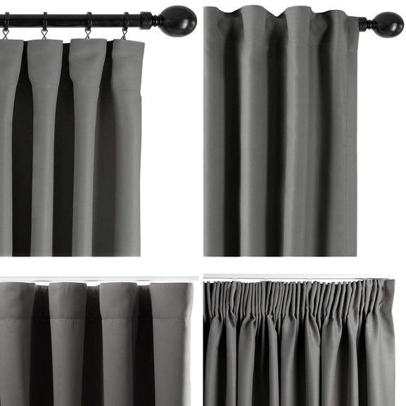Upphängningssätt för gardin Dokie mörkgrå