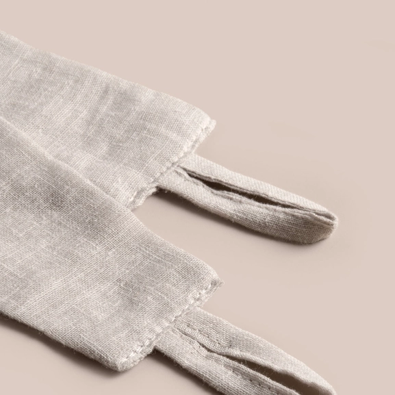 Beiget gardinomtag i tyg