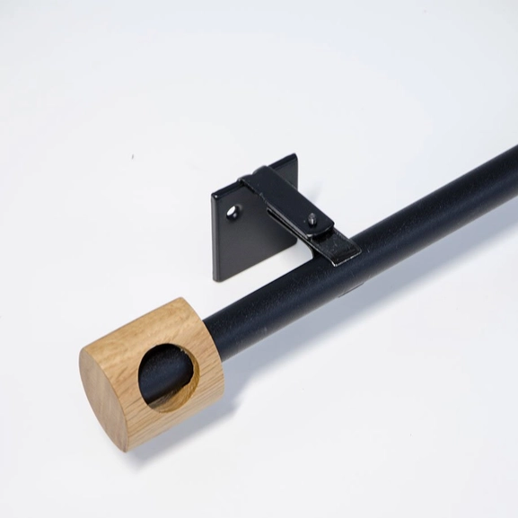 Vision curtain rod oak black