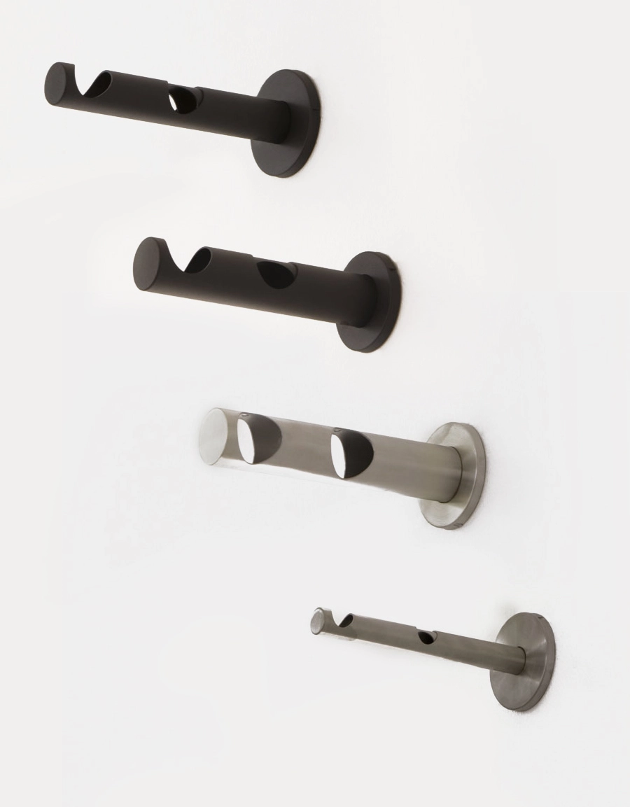 Point wall bracket for double rods, Hasta