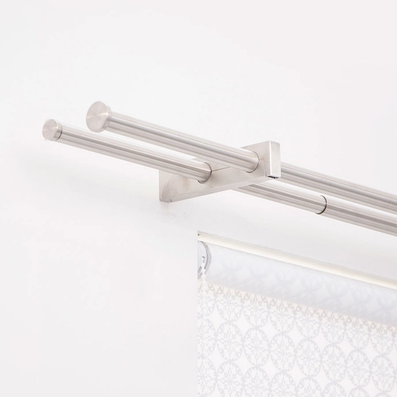 Architect double curtain rod stainless steel