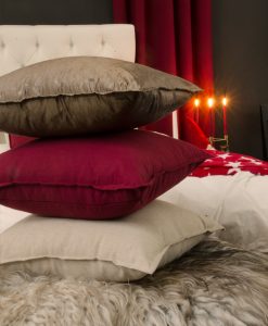Kuddfodral röd brun beige, Hasta