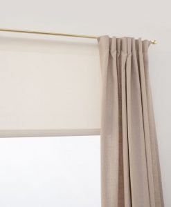 Rullgardin Screen beige gardin lina mässing