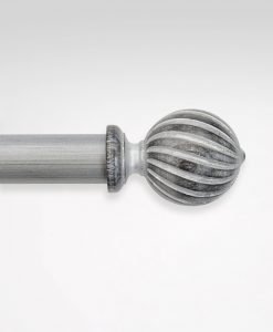 Ändknopp Carl Silver 35 mm Hasta