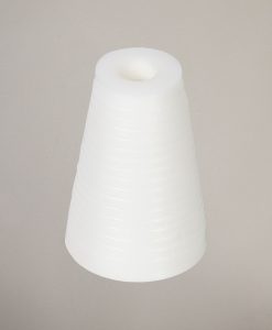 Ändknopp för lina, vit plast