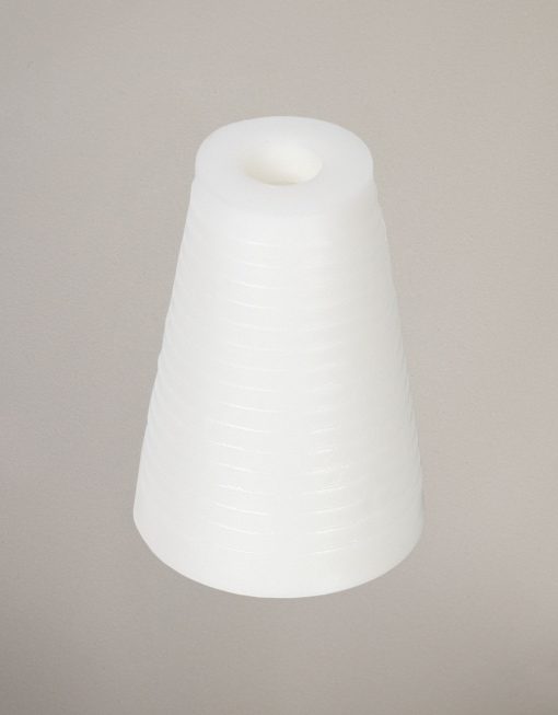 Ändknopp för lina, vit plast