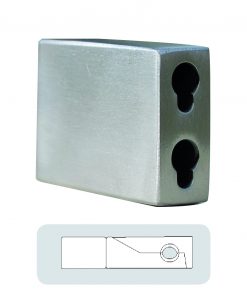 Förlängare till väggfäste Rectangle, rostfritt stål Hasta