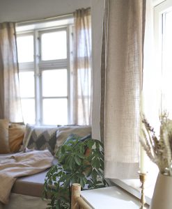 Gardin Lina, beige, måtillverkad