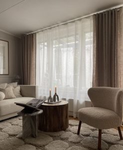 Måttillverkad gardin Lina, beige