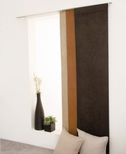 Panelgardin Suede, mellanbrun, Hasta