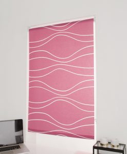 Rullgardin rosa, måttillverkad, Hasta