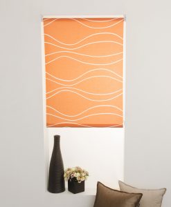Rullgardin orange, måttillverkad, Hasta