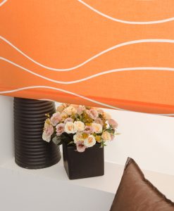 Rullgardin orange, måttillverkad, Hasta