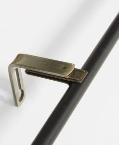 Stångfäste Clips, 11/13 mm, antikmässing