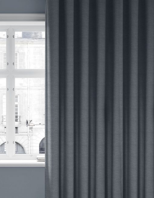Måttillverkad gardin blå, mörkläggande Vila