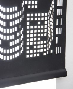 Cut-out rullgardin, laserskuret mönster, Hasta