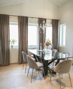 Sammetsgardin Ljuva beige, hasta