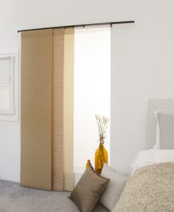 Panelgardin Perle, beige, panelskena Hasta