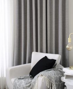 hotellgardin grå, måttillverkad Hasta